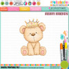 Monty bear crown birthday hat - colour Clipart SVG printable craft Download for Card Making Scrapbooking Junk Journals Crafts Stickers.