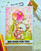 Monty Bear & Rusty Fox hugs Digital Stamp Digital Stamp - Cute Fluffy Friends printable craft Download for Card Making Scrapbooking Junk Journals Crafts Stickers.