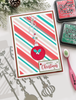 Candy diagonal stripes 6x6" craft stencil.