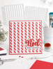 Candy Cane stripes - 2 x layering stencils 6x6" craft stencils.