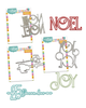Elegant Christmas word & Date sentiments die bundle - 6 large cutting dies for crafts, card making scrapbooking
