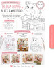 Helga Hippo Exam Time - printable Digital Stamp & clipart craft Download for Card Making Scrapbooking Junk Journals , coloring book, Stickers. exams study school graduation.