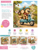 Horace and Boo Cat and Dog Scooting along - printable COLOUR clipart craft Download for Card Making Scrapbooking Junk Journals , coloring book, Stickers. exams study school graduation.