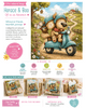 Horace and Boo Cat and Dog Scooting along - printable COLOUR clipart craft Download for Card Making Scrapbooking Junk Journals , coloring book, Stickers. exams study school graduation.