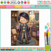 Wizard Magic little Dude - printable colour clipart craft Download for Card Making Scrapbooking Junk Journals , coloring book, Stickers.