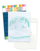 Winter Village Christmas Holiday stencil A5/6 x 8" (new) - craft, card making, scrapbooking stencil.