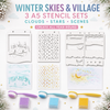 Clever Winter outdoor stencil bundle - A5/6 x 8" (new) - craft, card making, scrapbooking stencils.
