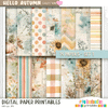 Hello Autumn Pretty printable paper patterns set 1 - craft, card making, junk journal, digital scrapbooking