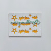 Merry and Bright Christmas greeting craft cutting dies with layered script sentiment and star border for card making