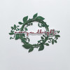 Merry and Bright Christmas greeting craft cutting dies with layered script sentiment and star border for card making
