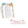 Merry and Bright Christmas greeting craft cutting dies with layered script sentiment and star border for card making