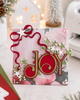 Sweet Mistletoe and Ribbon Christmas craft cutting dies with two mistletoe branches and large flowing bow for card making