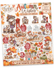 Autumn/Fall cute girl drawings digital craft bundle with 9 black and white stamps, 9 precoloured clipart images, SVG files, papers, greetings and ephemera for card making craft, junk journals, digi scrapbooking and planner printables – digitale Stempel, digitale stempels