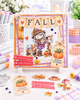 Autumn/Fall cute girl drawings digital craft bundle with 9 black and white stamps, 9 precoloured clipart images, SVG files, papers, greetings and ephemera for card making craft, junk journals, digi scrapbooking and planner printables – digitale Stempel, digitale stempels