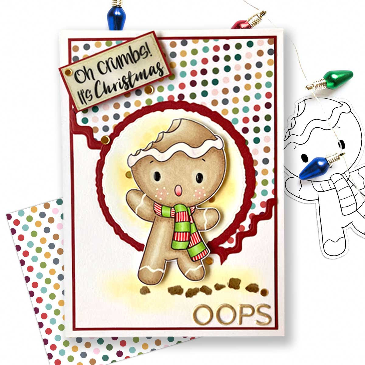 Card making Printables - Christmas holiday printables - Gingerbread ...
