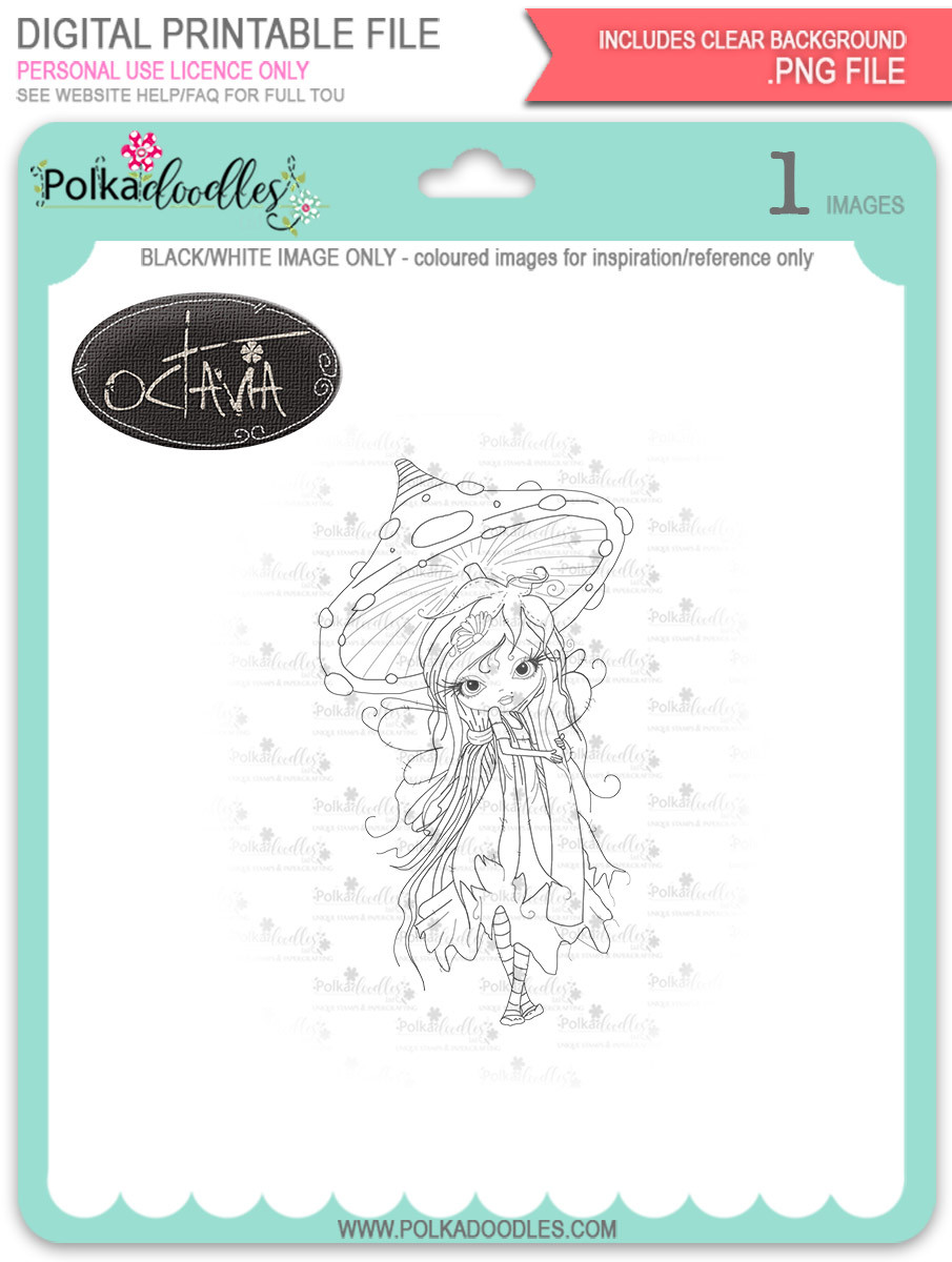Octavia Moonfly Wistful Digital Stamp Craft Download