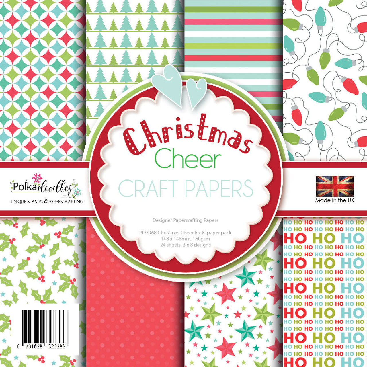 24 Sheets Patterned Papers For Crafts Winter Christmas Theme Scrapbook  Paper