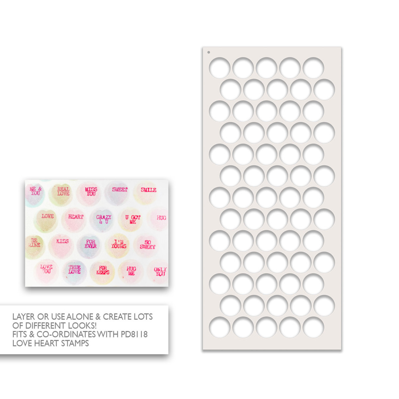 Large Polka dot stencil 4 X 8 large-polka-dot-stencil-4-x-8-polkadoodles-card-making-craft-scrapbooking-stamps-and-digital-stamp-printables