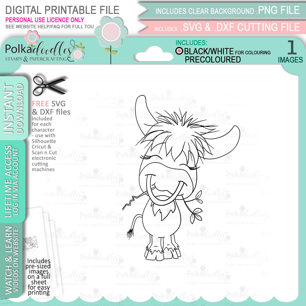 Taurus digital stamp - printable clipart for cardmaking, craft, scrapbooking & stickers