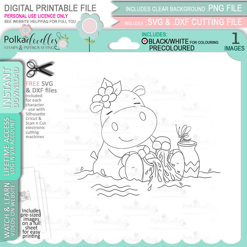 Aquarius digital stamp - printable clipart for cardmaking, craft, scrapbooking & stickers