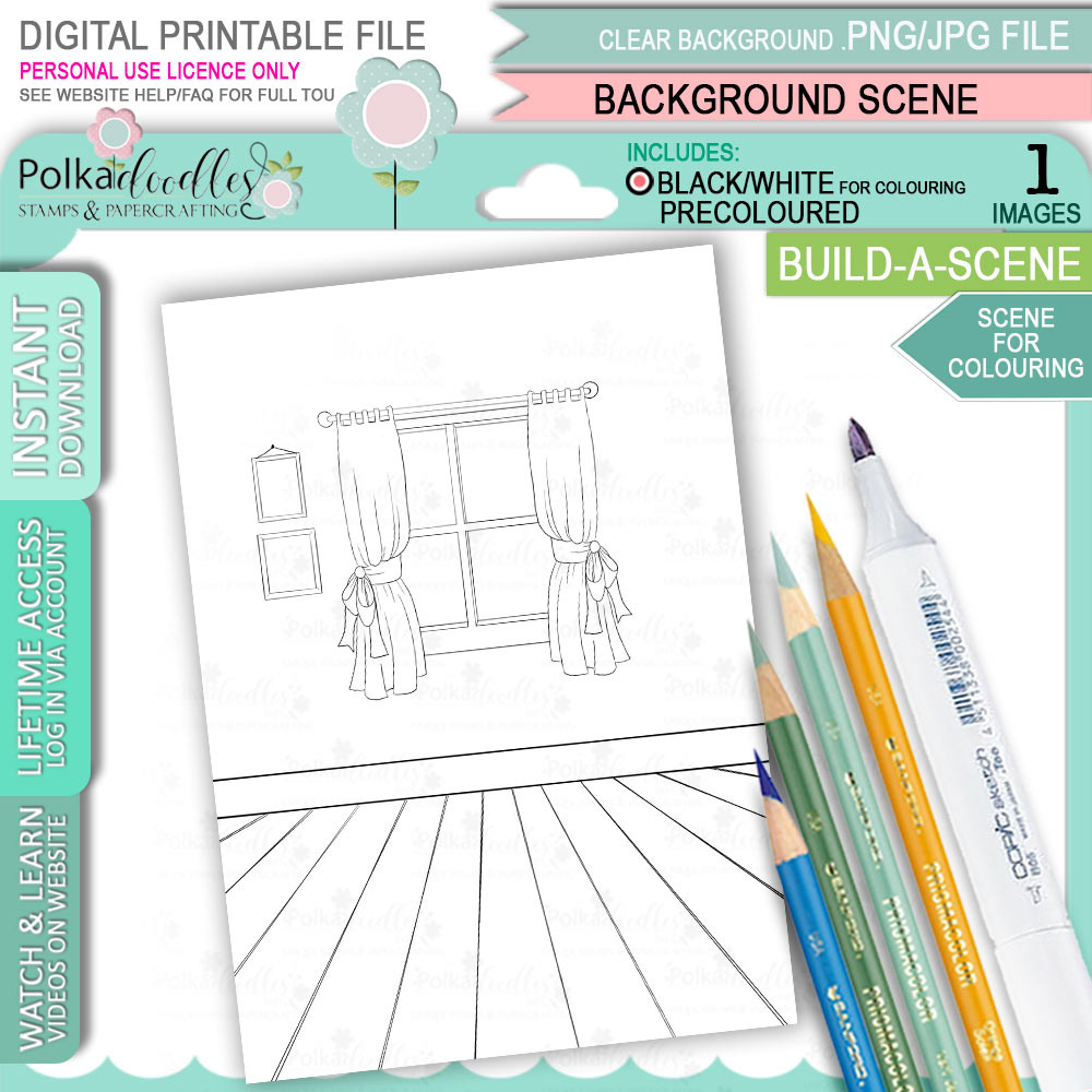 Build A Scene - Room with window without furniture background for ...