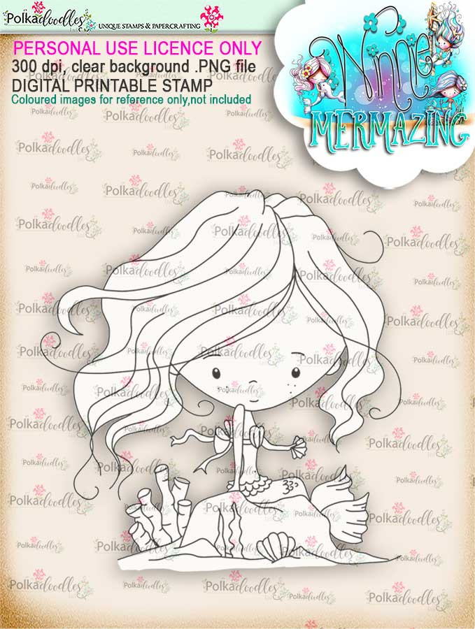 Winnie Mermaid Mermazing - Passing Time digi stamp download