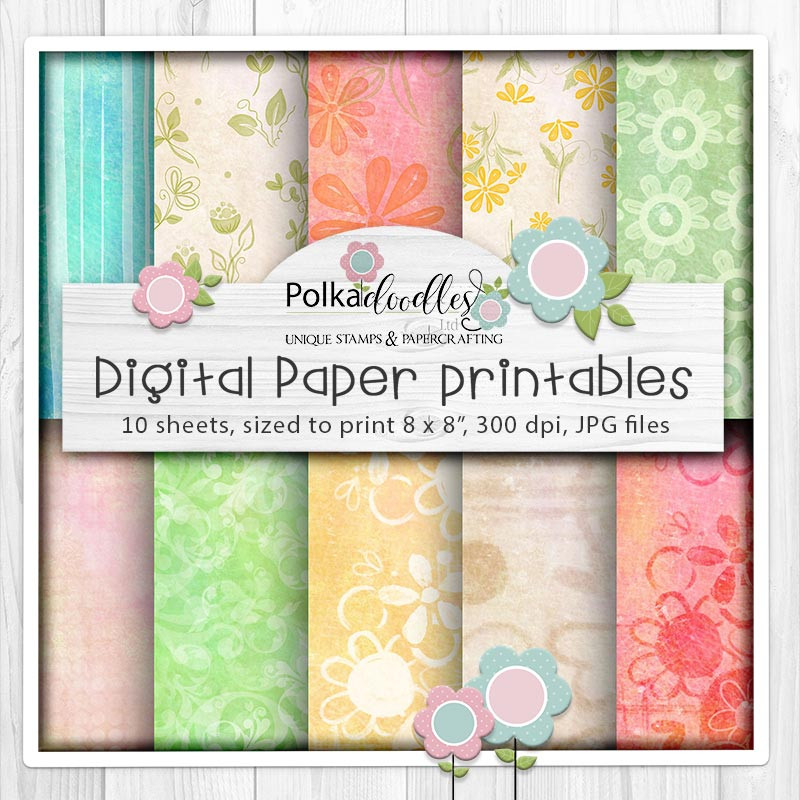 Spring into Easter printable cardmaking digital craft paper patterns ...
