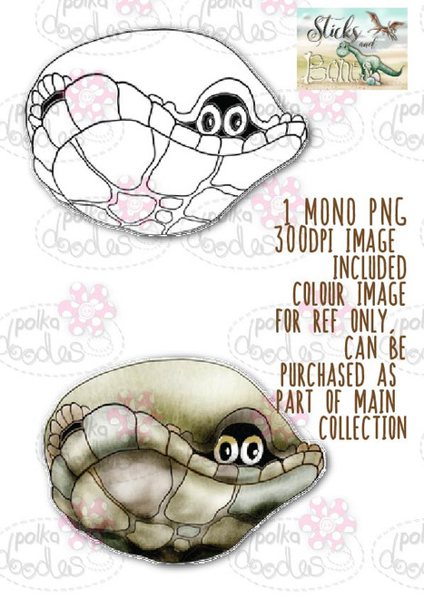 Sticks & Bones - Dinosaur Tortoise 3 - Digital Stamp CRAFT Download