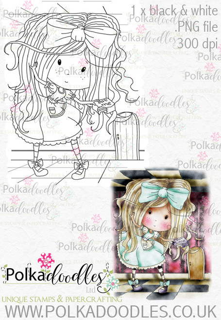 Winnie Wonderland Eat Me - Printable Digital stamp download