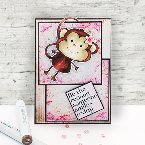 Silly monkey...Craft Digital stamp download with FREE Sentiment