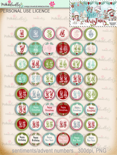 60+ Printable Christmas Sentiments - Winnie White Christmas...Craft printable download digital stamps/digi scrap