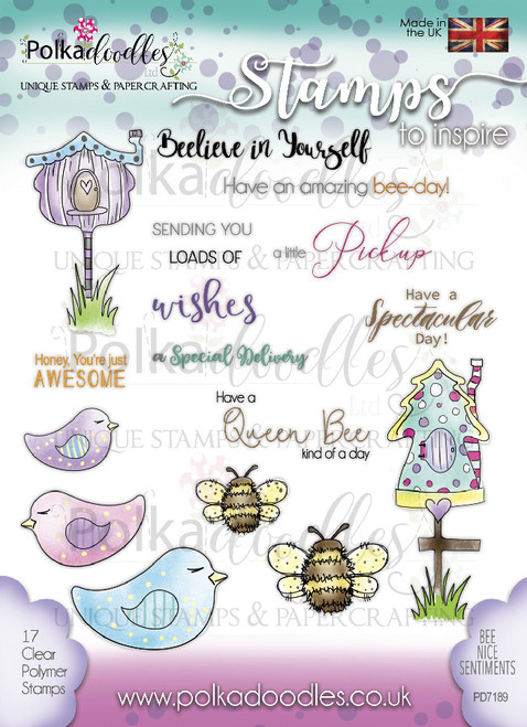 Bee Nice - 17 Clear Stamps