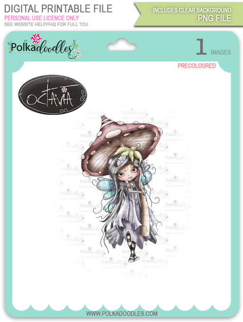 Octavia Moonfly Wistful Digital Stamp Craft Download