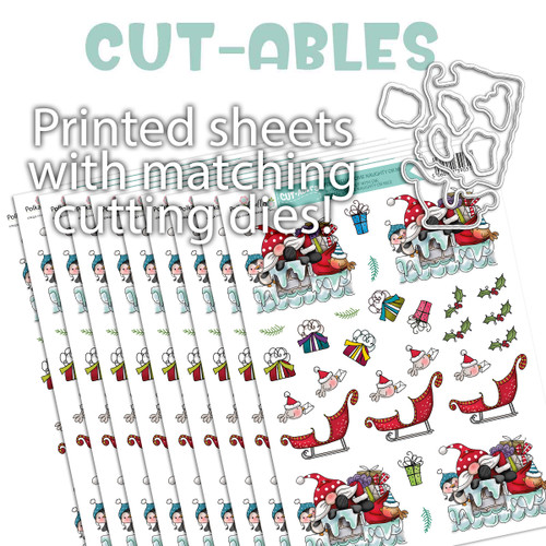 Limited Edition - Cut-ables 10 printed sheets - Gnome Naughty or Nice (PD8171CU)