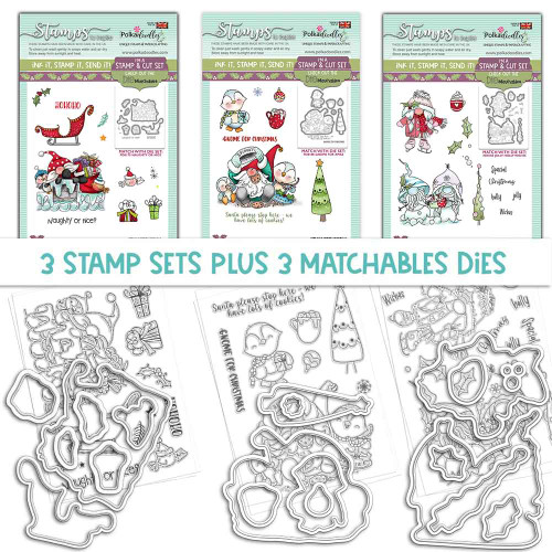 GNOME-AZING CHRISTMAS - 3 MATCHABLES SETS OF STAMPS & DIES, OPTION 4 (PD8171MB4) GNOME-AZING CHRISTMAS - 3 MATCHABLES SETS OF STAMPS & DIES, OPTION 4 (PD8171MB4)