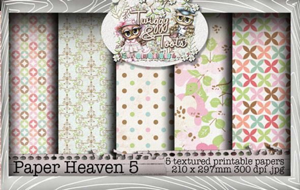 Twiggy & Toots Paper Heaven 5 bundle - Digital Craft Download