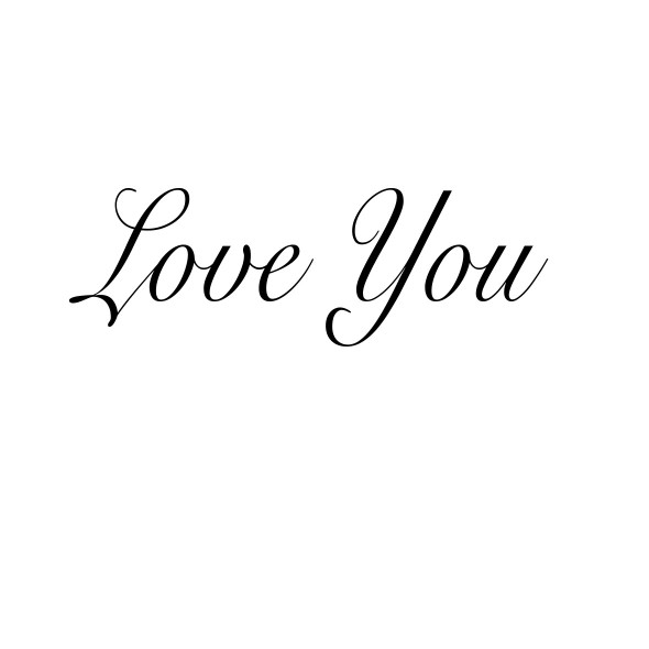 Love You - Sentiment download printable digital stamp