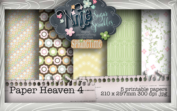 Winnie Sugar Sprinkles Paper Heaven 4 Bundle - Printable Crafting Digital Stamp Craft Scrapbooking Download