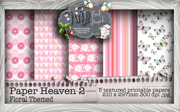 Winnie Fruit Paper Heaven 2 Bundle - Printable Crafting Digital Stamp Craft Scrapbooking Download