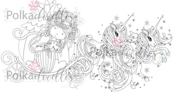 Princess Carriage - digital craft Stamp download Princess Carriage - digital craft Stamp download