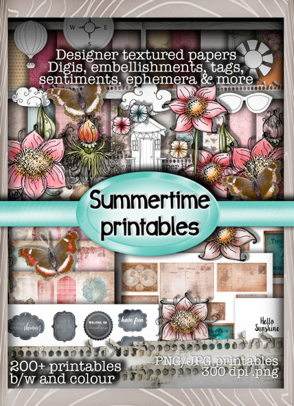 Summertime -  Downloadable Stamp ME  Printables