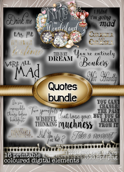Winnie Wonderland Quotes - Printable Digital download
