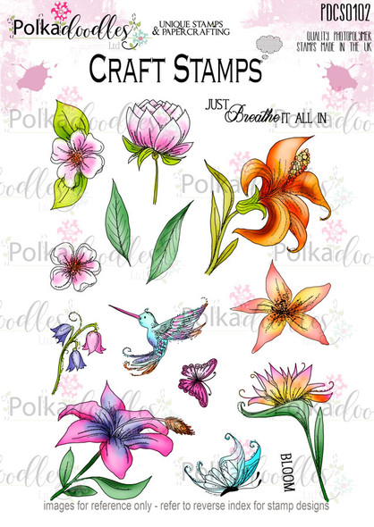 Tropical Flowers 1 Clear Stamp set