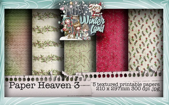 Winnie Winterland - Paper Heaven 3 digital craft papers download