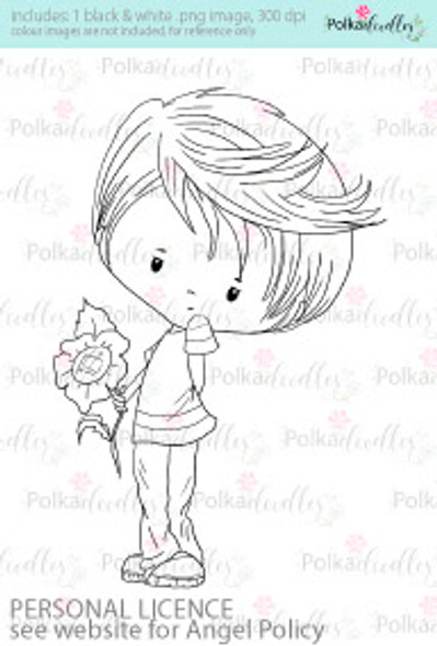 A bunch of flowers/ gift for you boy coloured digital stamp/clipart- Winnie Special Moments...Craft printable download digital stamps/digi scrap kit
