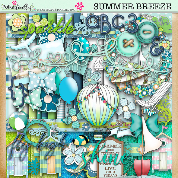 Summer Breeze - digiscrap kit/craft printable download