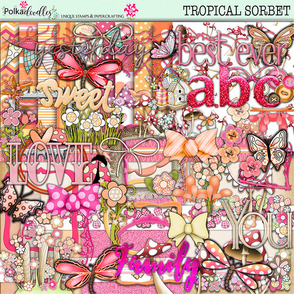 Tropical Sorbet download - digiscrap kit/craft download