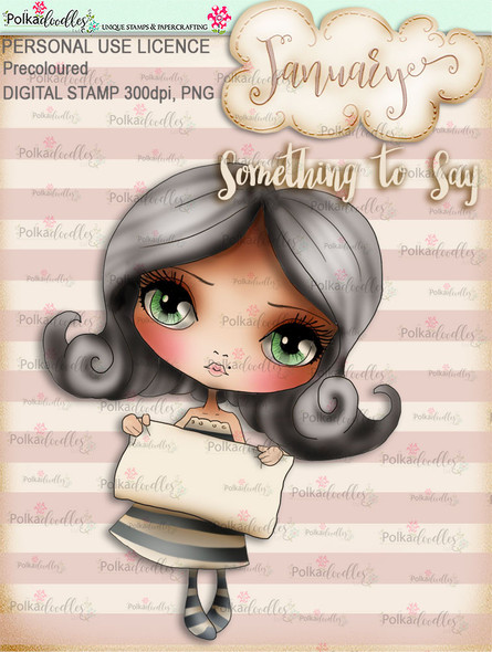 Something to Say - January. Coloured Craft digi download