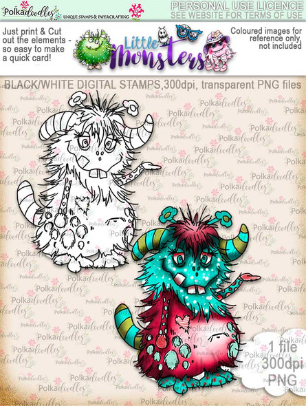 Little Monsters Malkolm digi stamp download