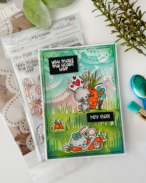 Grass, Clouds, Sun Great Outdoors 6 x 6"stencil for crafts, card making, scrapbooking.